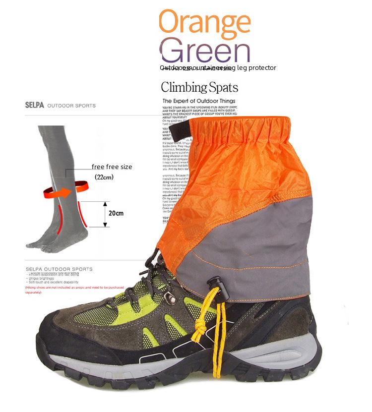 Водонепроницаемые, износостойкие походные гетры — защита от песка и снега, легкий нейлон с силиконовым покрытием.