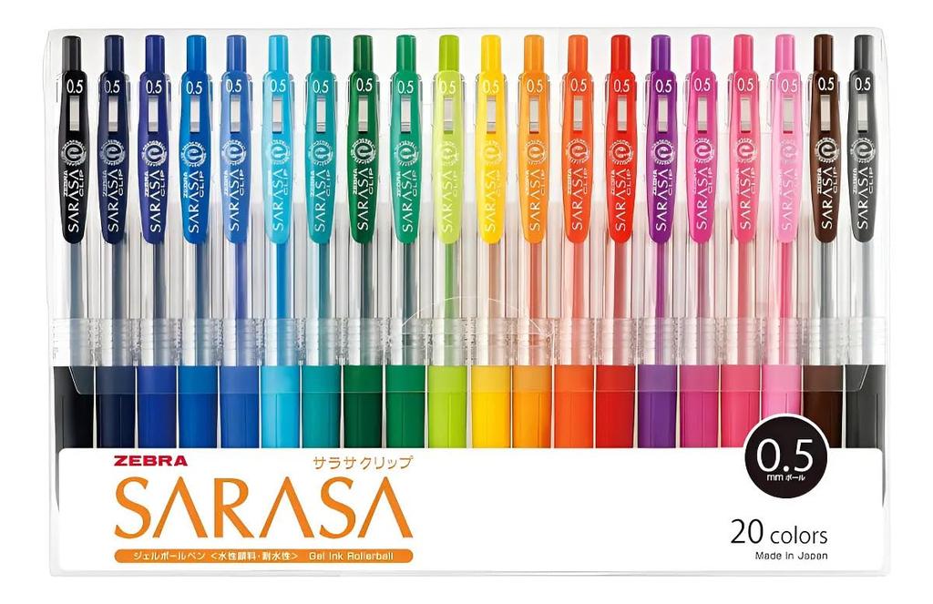 Zebra Гелевая шариковая ручка Sarasa Clip 20 0,5 мм, Цвета, JJ15-20CA