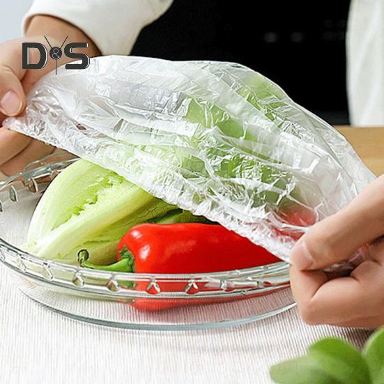 100 шт., простые в использовании чехлы для хранения продуктов, эластичные окантовки, удобные универсальные кухонные уплотнительные чехлы