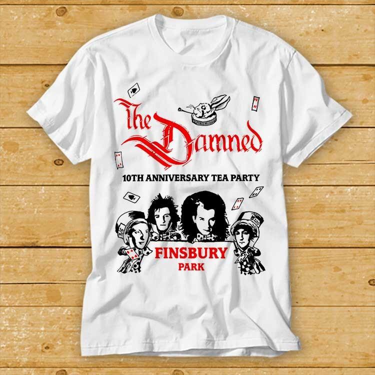 The Damned Finsbury Park 10th Anniversary Tea Party T Shirt Cult Movie Best 2418