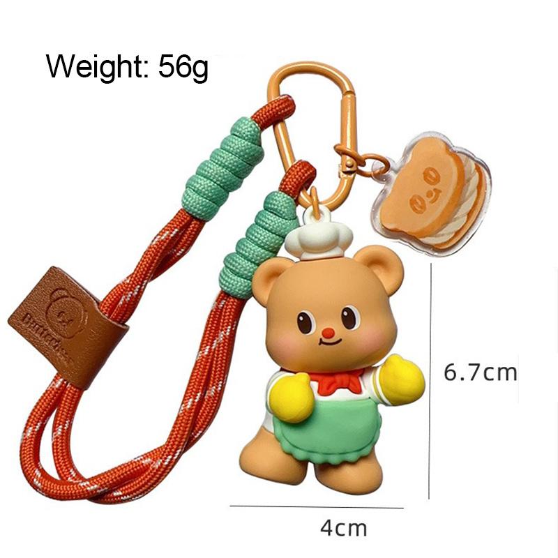 Милый брелок для ключей Butterbear, сумка, подвеска, аксессуары, милый мультяшный брелок для автомобиля Butter Bear