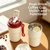 Stainless Steel Portable Insulated Cup Gradient Color Double Drink Coffee Cup  Travel