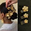 2/3 шт. Роскошный гребень для волос с жемчужными цветами во французском стиле для женщин, ретро, дворцовый, роскошный, благородный, заколка для волос, элегантные аксессуары для волос