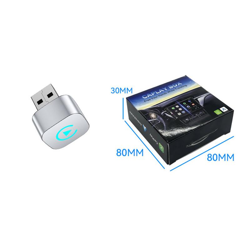 Беспроводной адаптер CarPlay с сигнальной лампой для iPhone Android Auto 2 в 1 проводной к беспроводному AI Box USB-подключение для грузовика