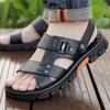 Fashion Vintage Men's Sandals Outdoor Beach Sports Shoes Genuine Leather Non-Slip Thick Soled Sandals Lightweight Open Toe Sandals