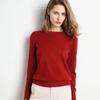 Round Neck Bottoming Shirt Sweater Women Short Long Sleeve Pullover Solid Color Knitted Sweater