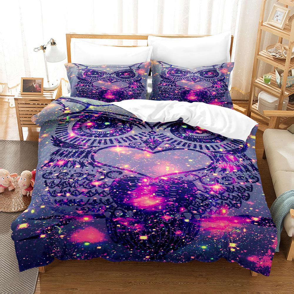 Cartoon Cute Animal Zoo Cute Version Export Picture Can Be Ordered Clear Digital Printing Three-Piece Quilt Cover