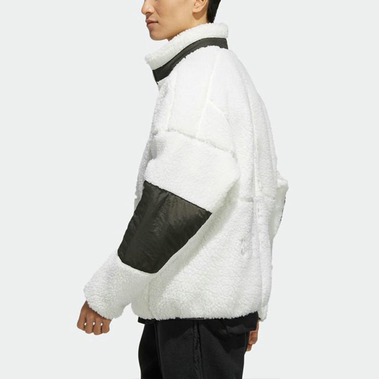 Adidas S2s Boa Fleece Warm-Up Jacket With Stand Collar Men Jackets White ED1922