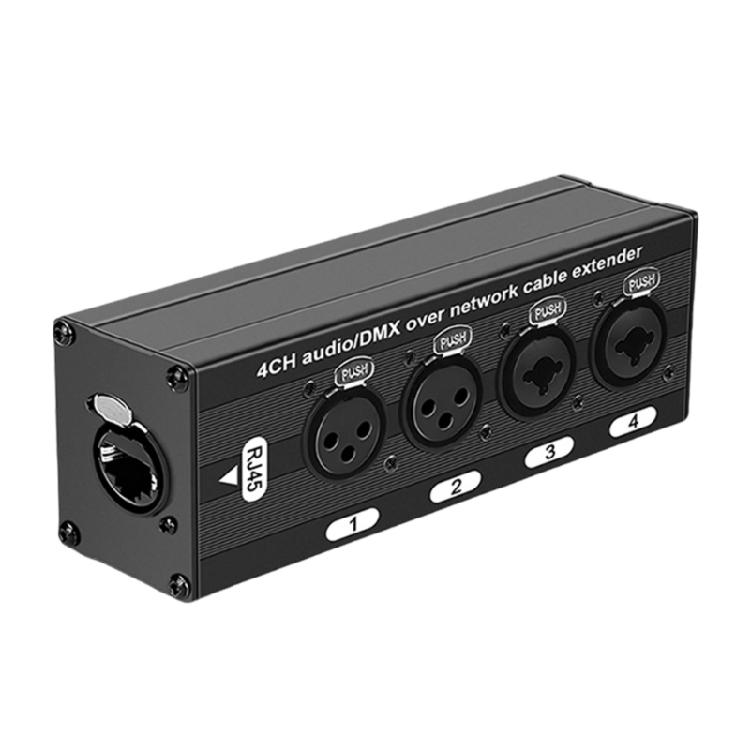 Надежный 4-канальный XLR-удлинитель с использованием экранированного сетевого кабеля для стабильной работы