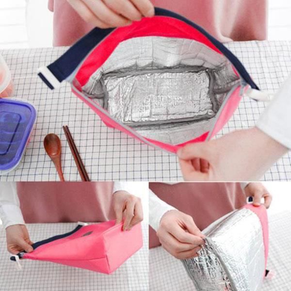 Sac Lunch Isotherme - COULEUR - Étanche - 25x30x9.5 cm - Sangle ajustable - 100% sans BPA