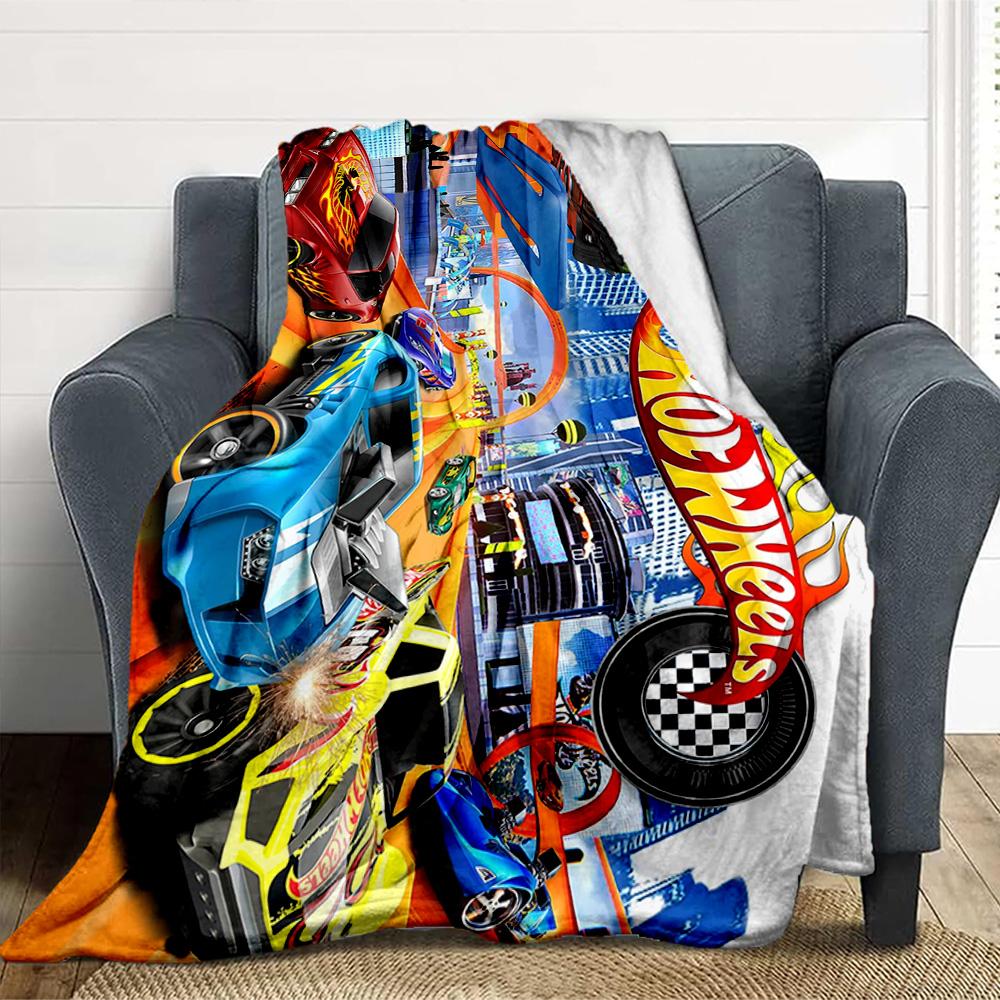Hot Wheels Race Flannel Blanket Throw Blanket Soft Warm Sofa Bed Camping home Decor Unique Christmas Gift C926258