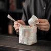 Storage Bag Teacup Cloth Pouch Makeup Bag Embroidered Handbag Hanfu Brocade Storage Bag  Outdoor