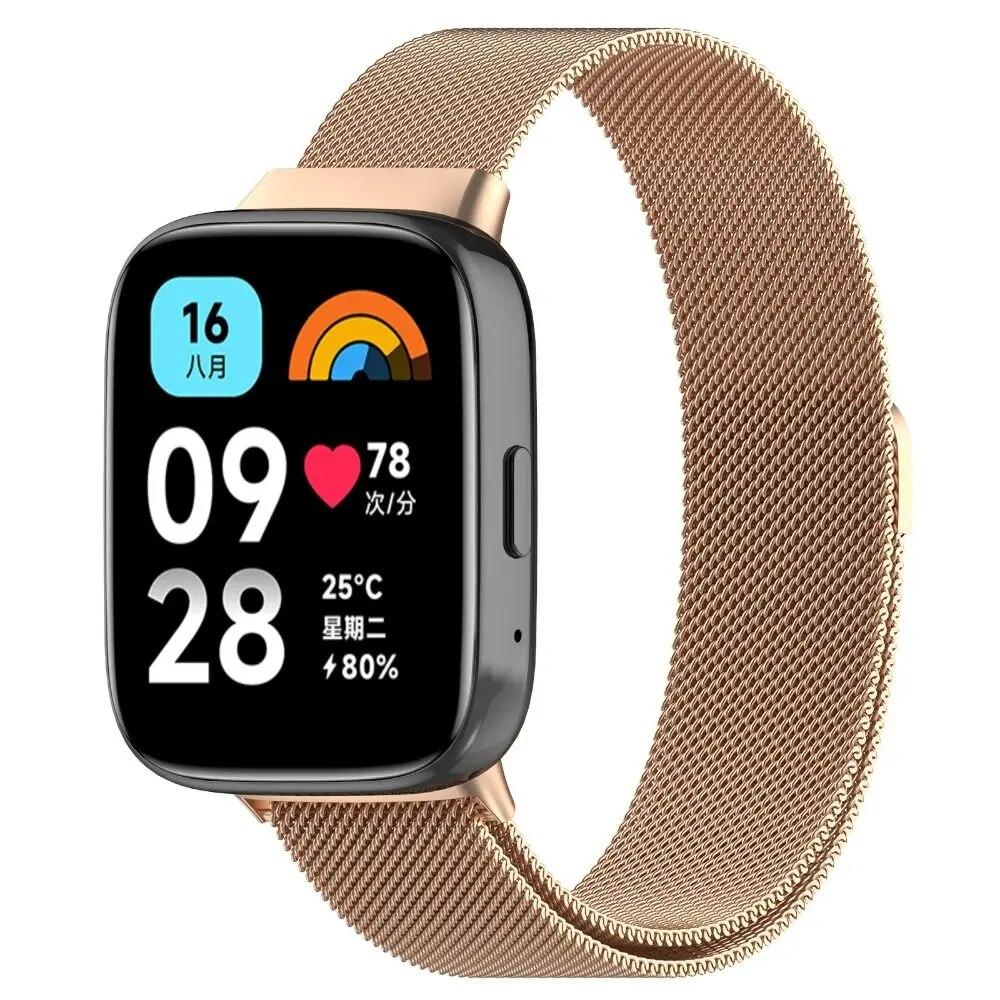 Миланский ремешок для Redmi Watch 3 Active Браслет Ремешок Пояс Замена Металлические наручные часы Металлическая ремешок для часов Аксессуары для Redmi Watch 3 Lite