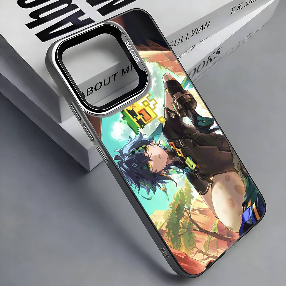 K-Kinich G-Genshin I-Impact Цветной Серебристый Задний Чехол Для Телефона Для IPhone 17 16 15 14 13 12 11 Plus Pro Max Plus