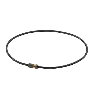Ожерелье RAKUWA Magnetic Neck с насечками 50 см для снятия застойной крови у мужчин, черное/золотое [Застывшие плечи] [Застывшая шея] [Улучшает зажатость] [Застылость