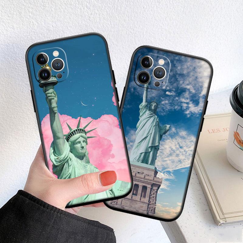 FM47 Чехол-«мягкая оболочка» Статуя Свободы для Samsung Galaxy Note 10 20 S23 S24 S25 Ultra FE Plus Edge Lite A02S A35 A07 A17