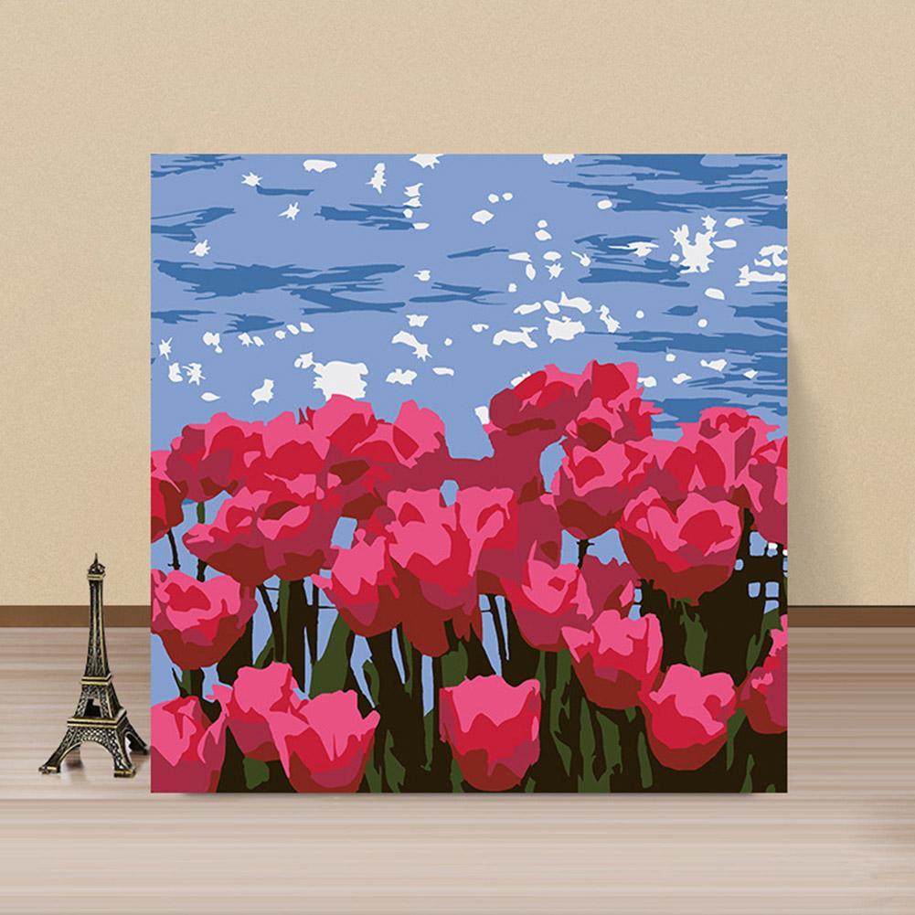 Цифровая живопись маслом своими руками для розы, ручная роспись маслом, раскрашивание по номерам, акриловый рисунок, современный настенный домашний декор