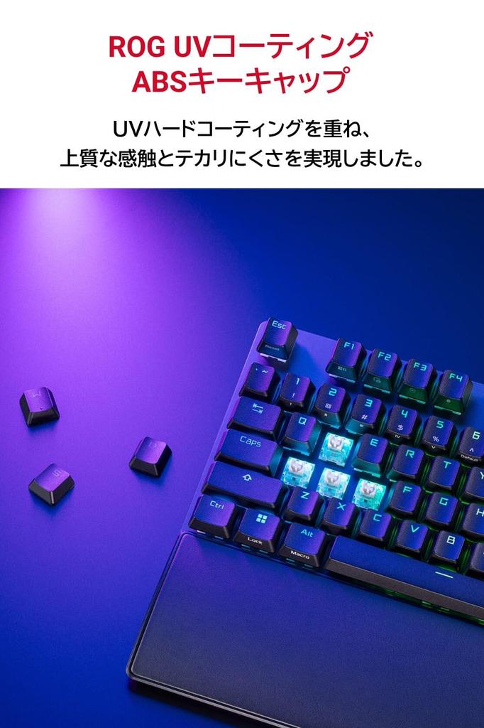 ASUS Gaming Keyboard ROG RX Optical Switch ROG STRIX SCOPE II Water Resistant and Dust Resistant for Durability Domestic Authorized Distributor