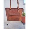 New Classic Genuine Goat Leather Women's Handcrafted Shoulder Brown Vintage Bag
