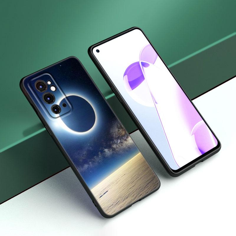 Moon Stars Space Astronaut Black Phone Case For OnePlus 9 10 11 12 ACE 2V Pro 9RT 10T 10R Nord CE 2 3 Lite N10 N20 N30 5G