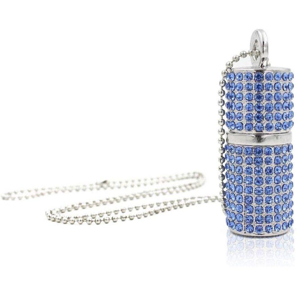 Флешка-накопитель со стразами и кристаллами, блестящая флешка USB 2.0, праздничный кулон