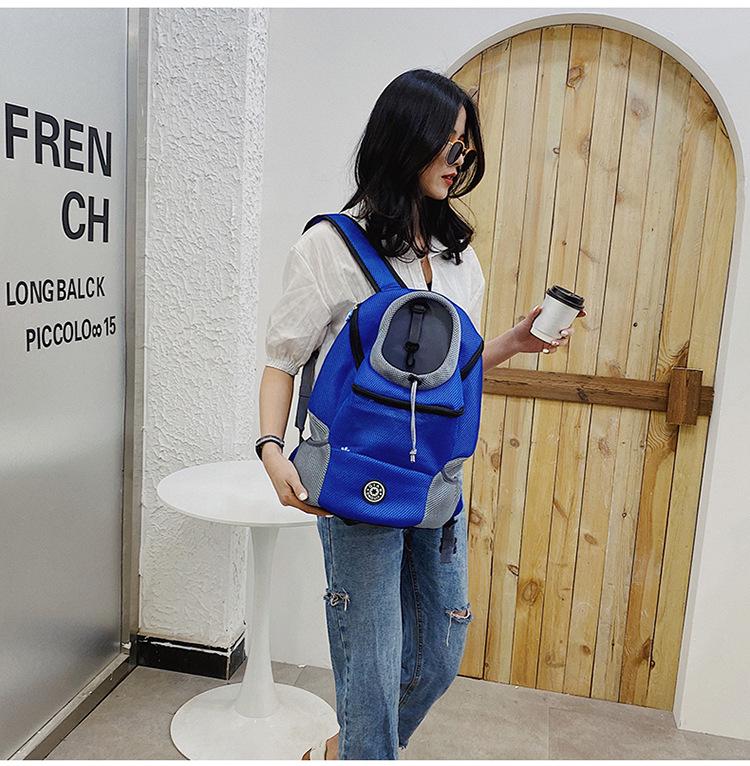 Дышащий рюкзак для путешествий с питомцами для собак и кошек - Портативная женская нагрудная сумка для прогулок