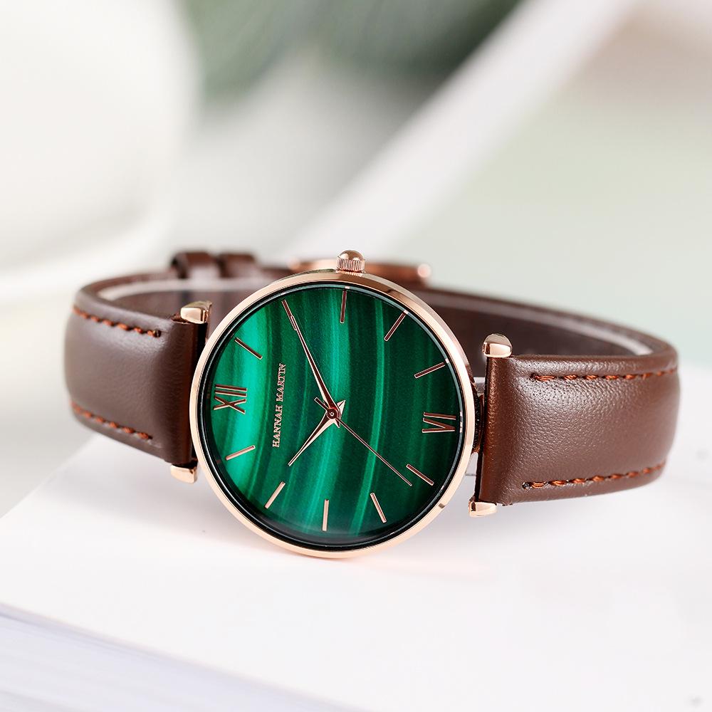 Hannah Martin Women Watches Fashion Quartz Movement Relogio Feminino Emerald Rose Gold Waterproof WristWatches