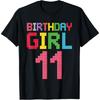 11-й день рождения Девочка мастер-строитель 11 лет футболка для конструирования из блоков