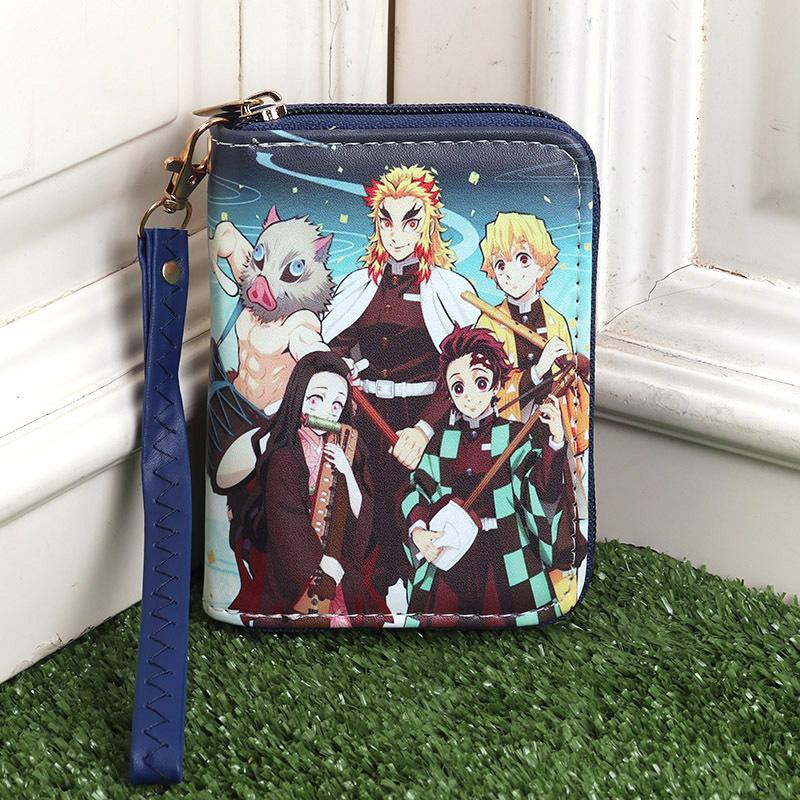 Япония мультфильмы комиксы Клинок рассекающий демонов товары маленькие кошельки для мужчин и женщин кошельки для мелочи 7542
