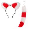 Cat Ears Headband and Faux Tail Keychain Elegant Cosplay Accessories Stylish Pendant for Handbag Backpack Decoration