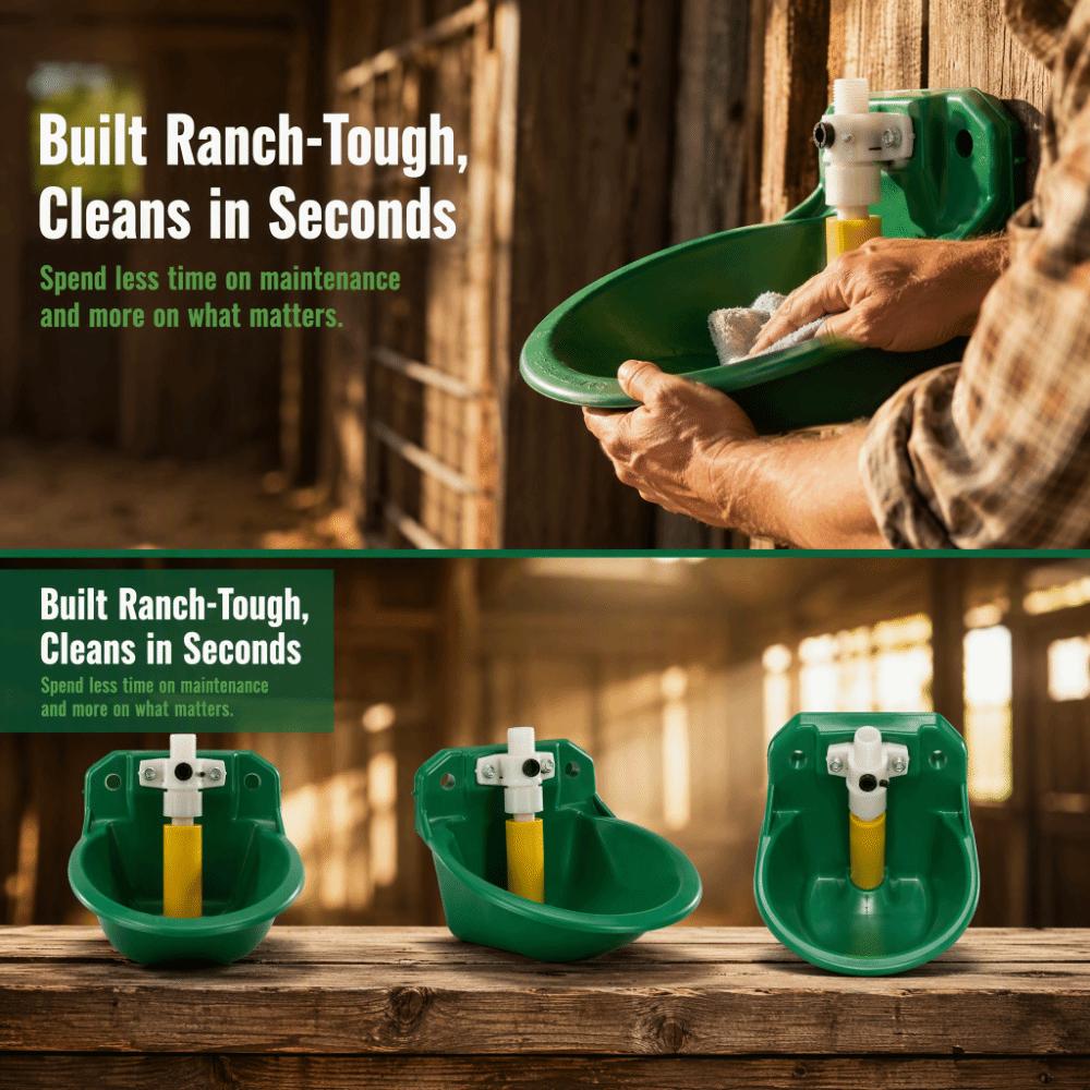 Float Control Sheep Water Bowl Green Water Trough Auto Drinker Animal Bowl Sheep Farm