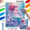 Цифровая масляная живопись Русалочка DIY ручная роспись раскраска домашний декор подарок для декора стен взрослые наборы для творчества 130
