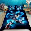 Kids Sonic Duvet Cover Set Hedgehog Cartoon Bedding Set with 2 Pillowcase Bedroom Dormitory Decor Gifts