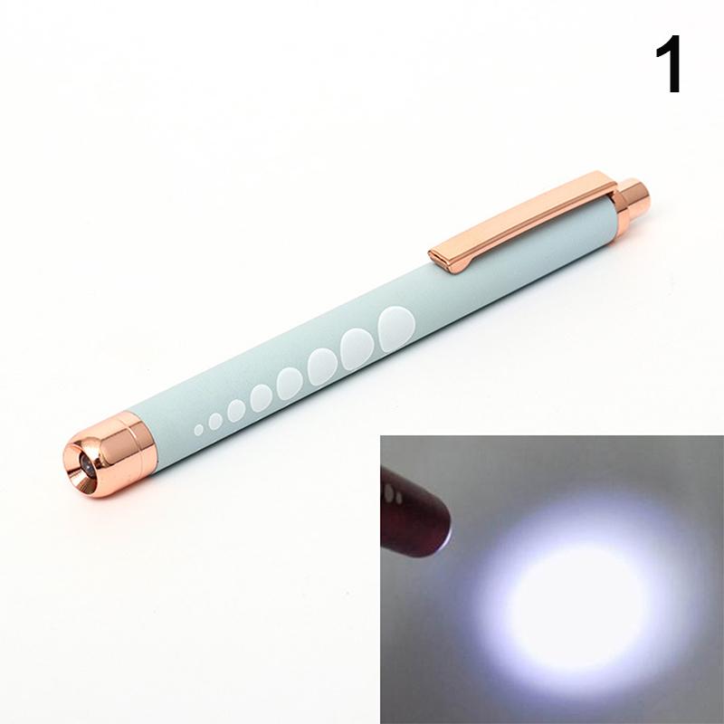 LED Medical Penlight Flashlight With Pupil Gauge Pocket Clip Pen Light For Doctor Nurse Diagnosis