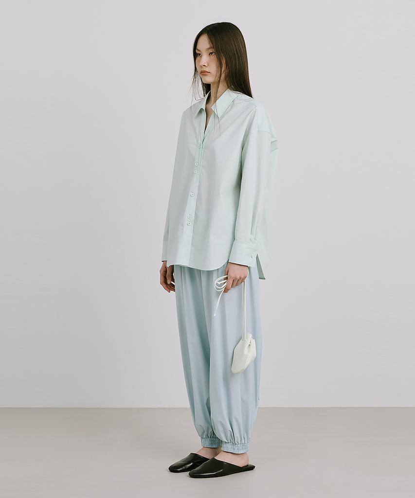 WNDERKAMMER Shirred Moon Jar Pants_Light Blue