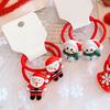 Резинки для волос Снеговик/Санта-Клаус/Колокольчик/Олень/Декор елки Подарки Высокопрочные рождественские тематические детские резинки для волос Держатели для хвоста для школы