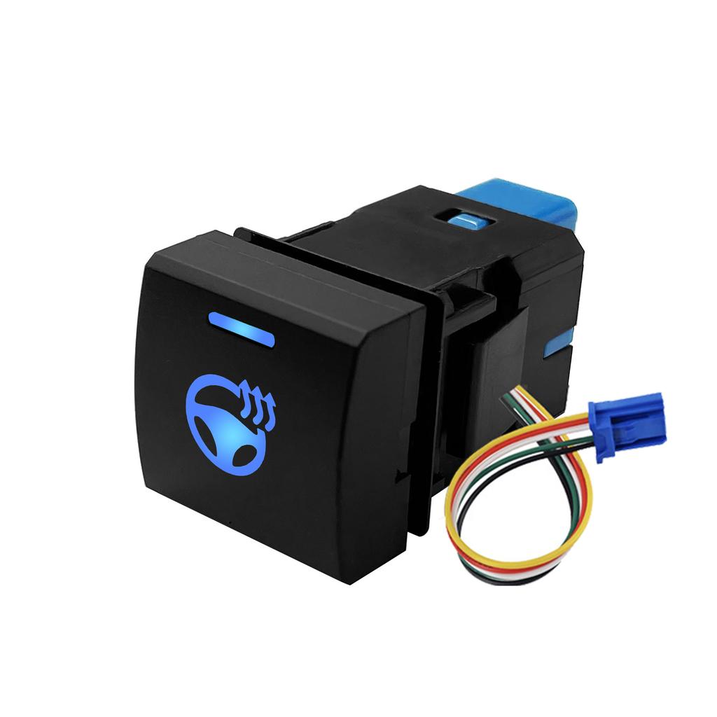 12V Car Push Button Switch Blue LED Light Bar Power Radar Winch Sensor Switch Accessories For Toyota Corolla Camry Rav4 Prado