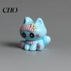 Cute Cat Collectible 3 Pcs Mini Resin Figurines, Cartoon Miniature Kittens Animal Model Tiny Desk Accessory for Fairy Garden, Moss Landscape,