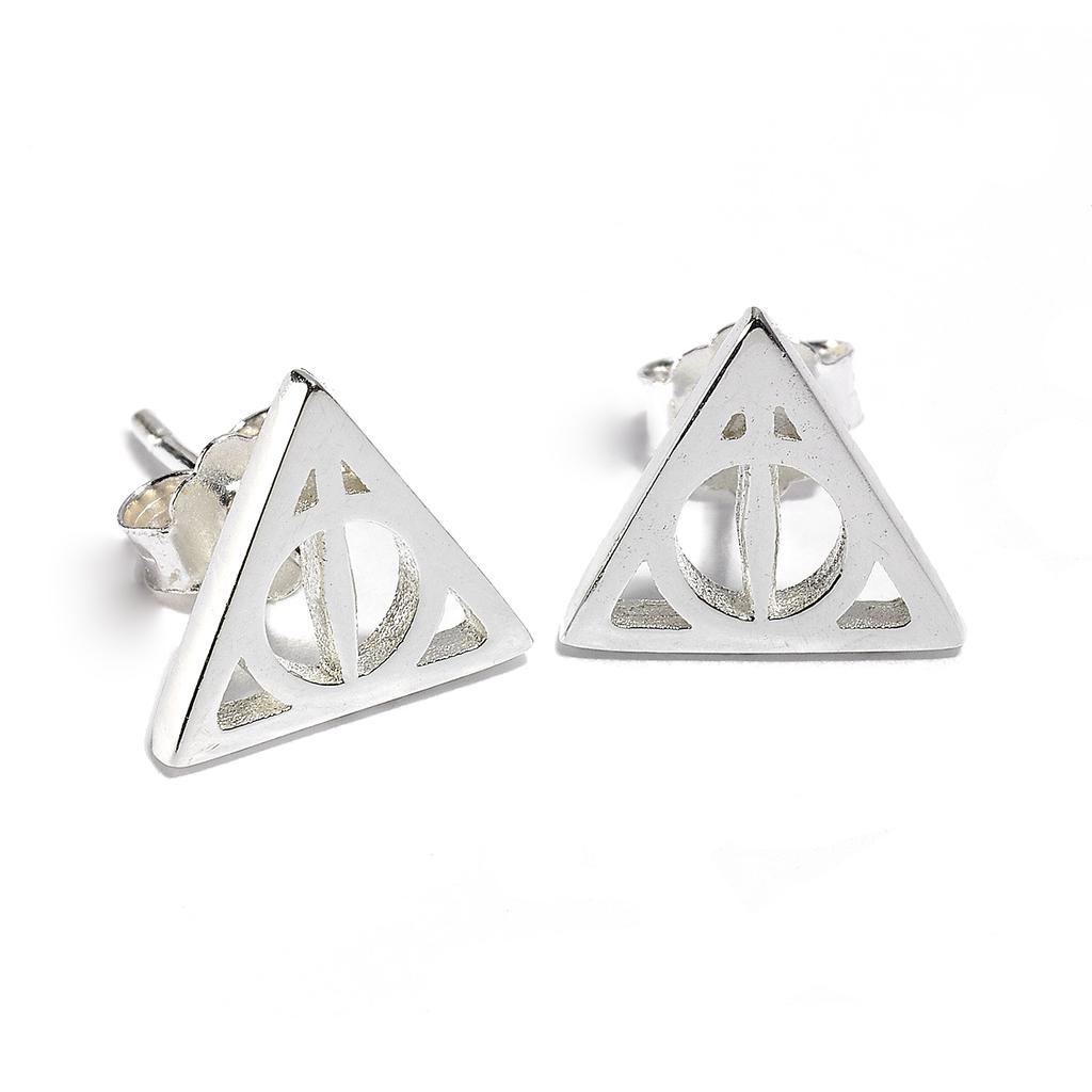 Harry Potter sterling silver Deathly Hallows stud Earrings