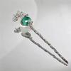 Cheongsam Green  Hanfu Hair Sticks Metal Hairpin Ancient Style Hairpin Chinese Style Headwear