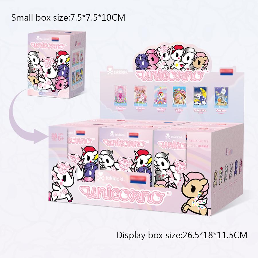 Creative Unicorn Ornament Gifts Box Building Blocks Sets Pony Mini Bricks Romantic Cherry Blossom Rainbow Unicorn Girls Toys