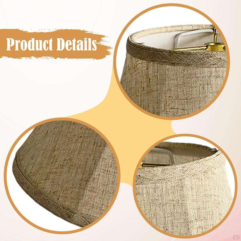 Тканевый абажур для настольной лампы, декоративный, легкая сборка, деревенский стиль