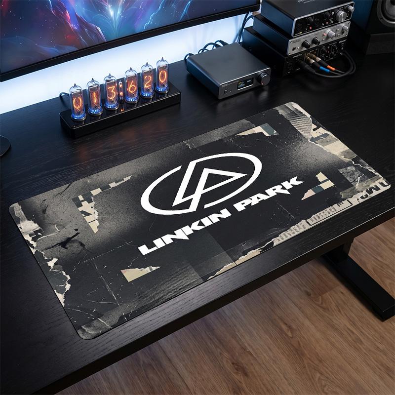 Linkin Park Печать Большой Коврик для Мыши Гладкая Поверхность Анти?Нескользящий настольный коврик для игр, офиса, украшения для ноутбука