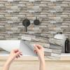 НОВЫЕ 7 шт. 3D наклейки на настенную плитку - имитация кирпичного узора, самоклеящиеся, водонепроницаемые, легко наклеиваются и отклеиваются, бесплатная резка и очистка