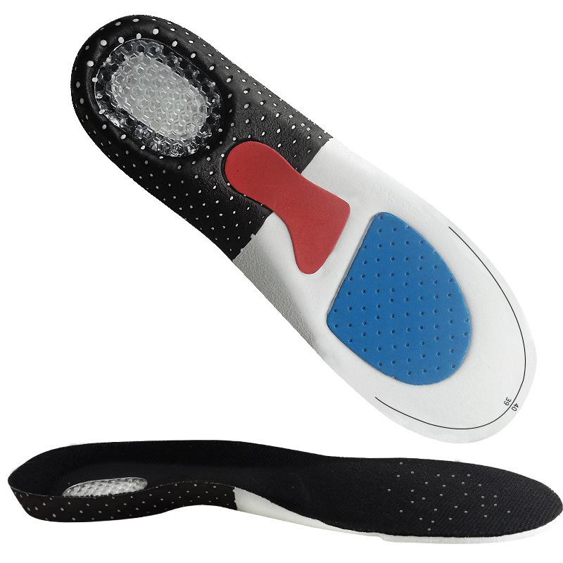 Sports Insole Men and Women Sweat-Absorbing Breathable Thickening Shock Absorbing Air Cushion Basketball Super Soft Bottom Silicone