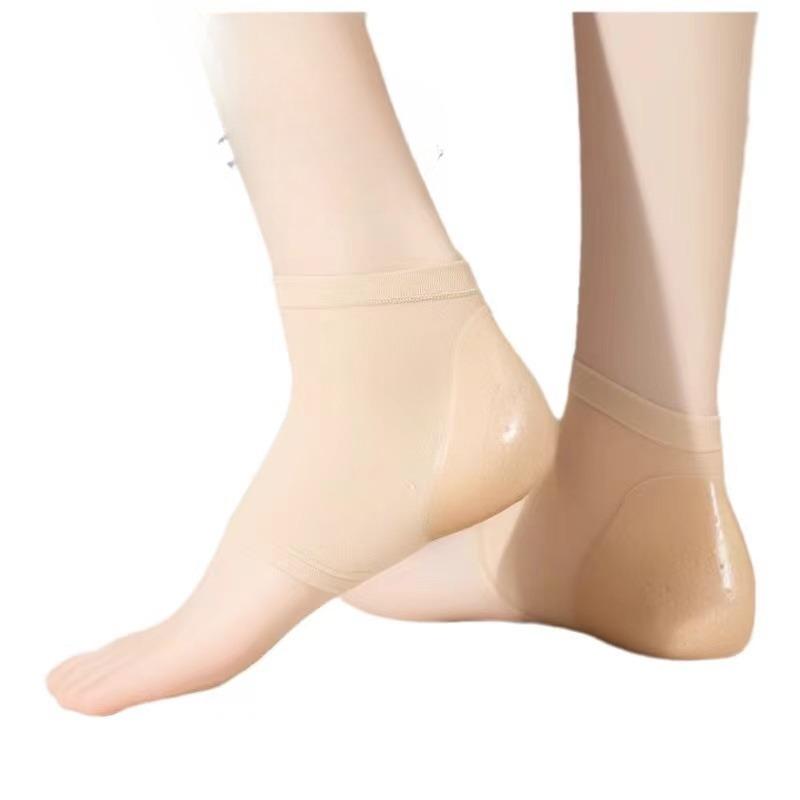 1 пара силиконовых носков, защита пятки, рукав, подушечки для пяточной шпоры, облегчение, уход за кожей подошвы, восстановление кожи, противотрещинная подушечка, носки половинной длины