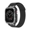 Роскошный металлический ремешок + чехол для Apple Watch Series 9 8 7 6 5 SE 4 38/40/41/42/44/45 мм браслет с бриллиантами и жемчугом для iWatch UItra 2