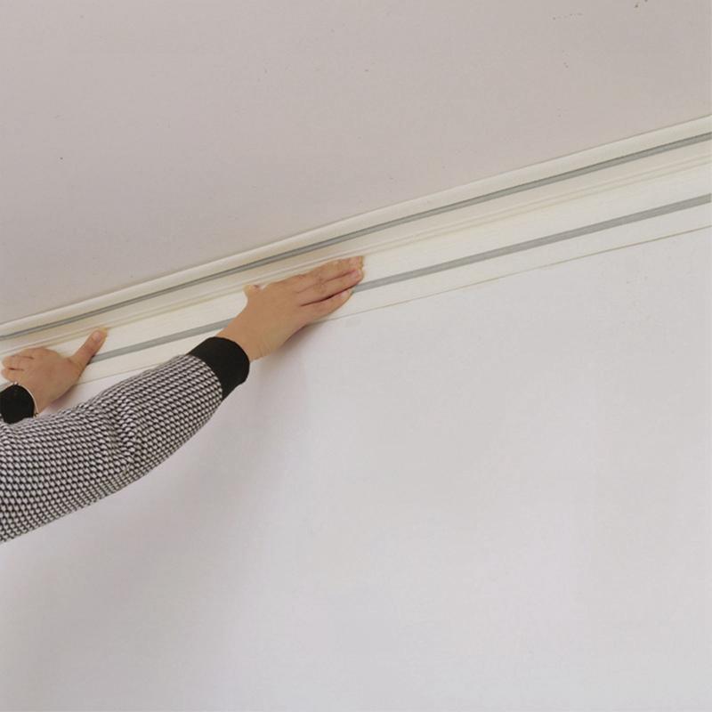 230смX14см самоклеящаяся линия плинтуса 3D пенопластовая полоса для стен наклейки водонепроницаемая плитка бордюрная бумага декор настенная наклейка