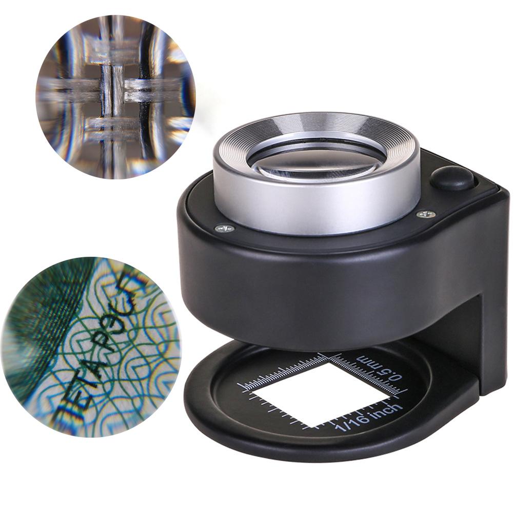 With UV&LED Lights Mini Handheld Optical Instrument Jewelry Identification Tools Loupe Magnifier