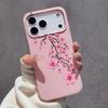 Pink Peach Blossoms Phone Case For IPhone 16E 15 14 11 Pro Max 13 12 14 Plus 17 Shockproof Clear Soft Silicone Clear Bumper